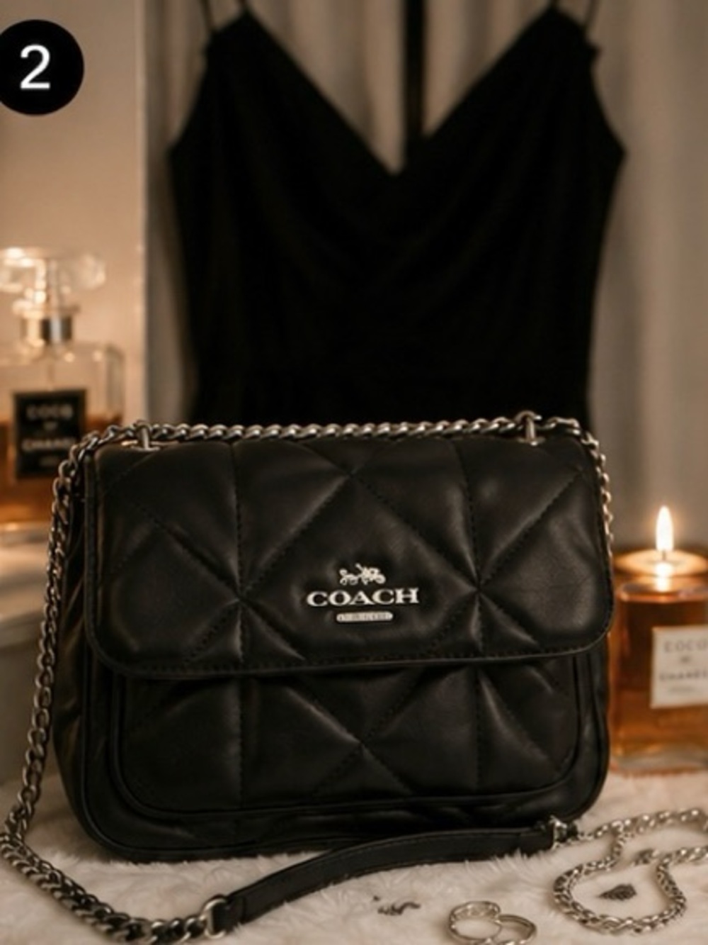 Coach klare crossbody 25 black quilted leather bag - Picture 13 of 14